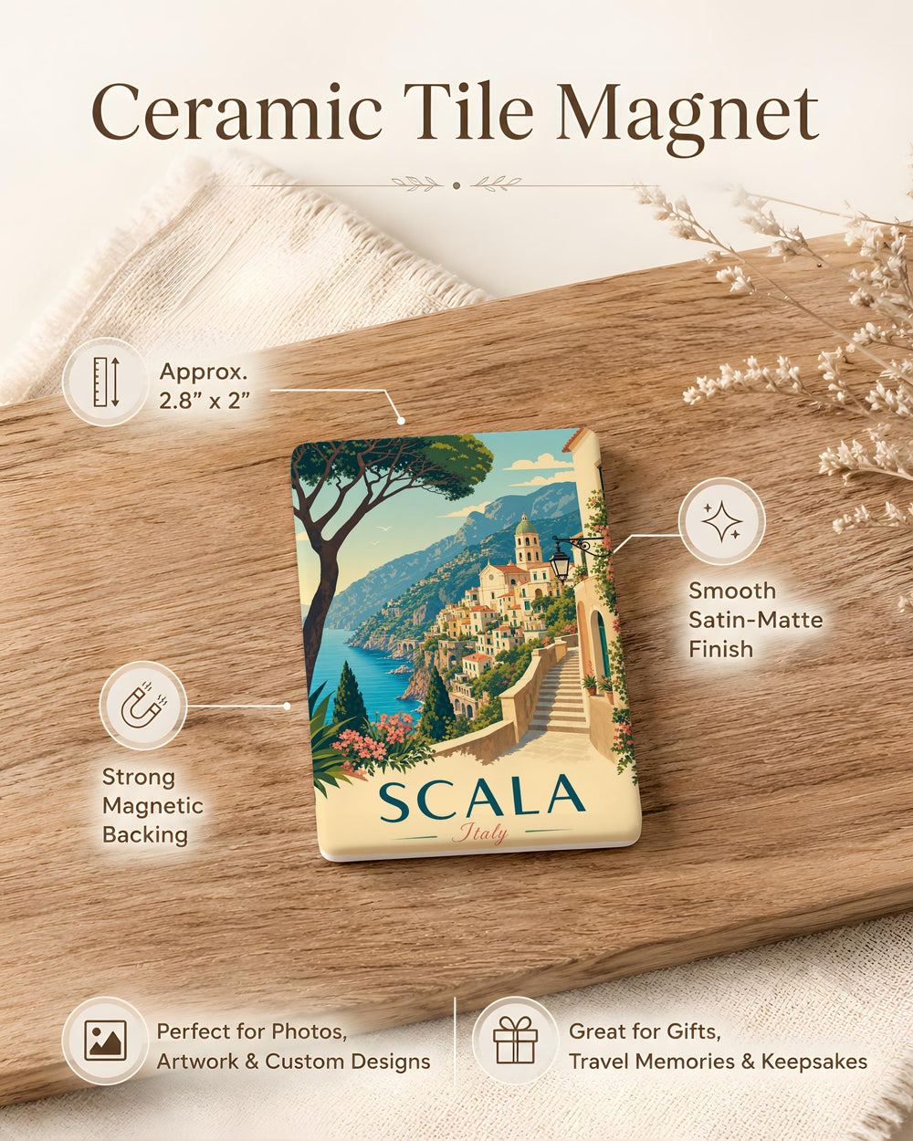 Scala Italy Fridge Magnet, La Scala Opera House Milan Souvenir Magnet, Italy Travel Gift, Milan Landmark Magnet