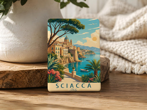 Sciacca Italy Fridge Magnet, Sicily Souvenir Magnet, Sciacca Travel Keepsake, Italian Coastal Town Magnet, Italy Gift