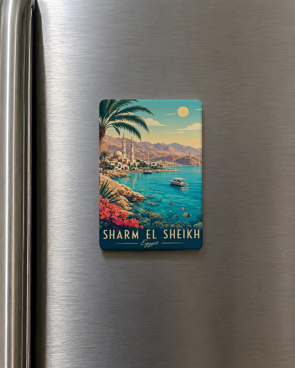 Sharm El Sheikh Egypt Fridge Magnet, Red Sea Resort Souvenir Magnet, Egypt Travel Keepsake Refrigerator Magnet