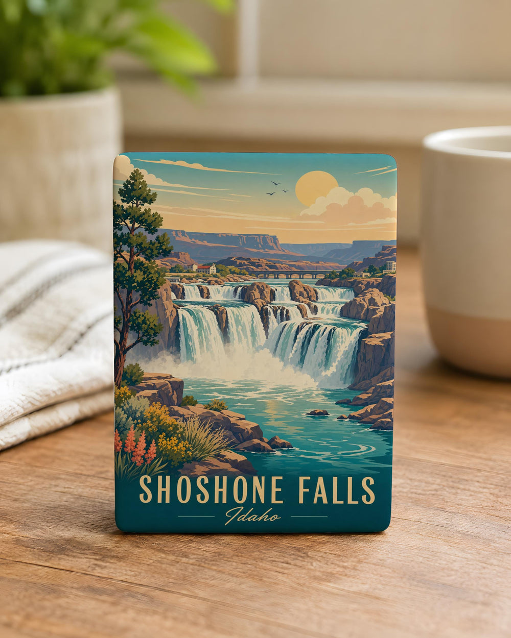 Shoshone Falls Idaho Fridge Magnet, Twin Falls Travel Souvenir, Snake River Canyon Landmark Keepsake Magnet