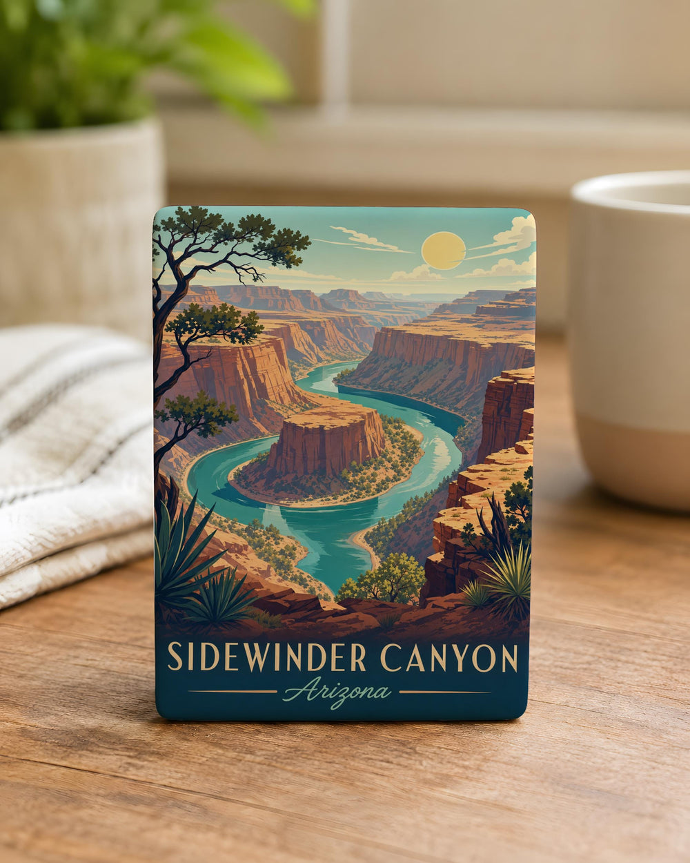 Sidewinder Canyon Fridge Magnet, Desert Canyon Landscape Souvenir Magnet, Southwest Nature Travel Keepsake Magnet