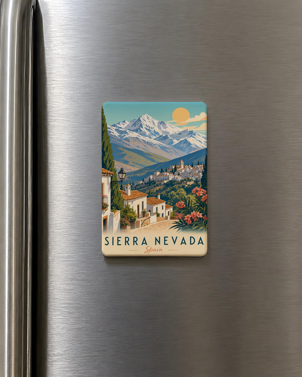 Sierra Nevada Spain Fridge Magnet, Sierra Nevada Mountains Souvenir Magnet, Spain Travel Gift, Andalusia Mountain Keepsake Magnet