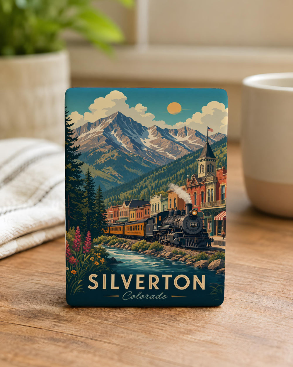 Silverton Colorado Fridge Magnet, Silverton CO Souvenir Magnet, Colorado Mountain Town Travel Keepsake Magnet