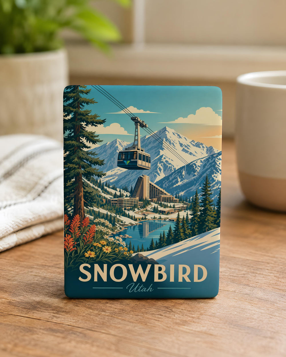 Snowbird Utah Fridge Magnet, Snowbird UT Souvenir Magnet, Ski Resort Mountain Vacation Keepsake Gift