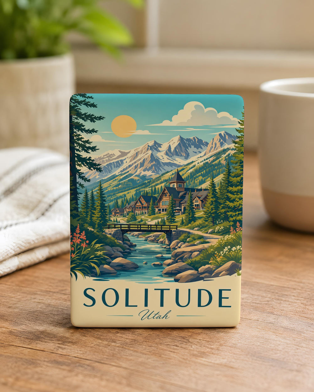Solitude Utah Fridge Magnet, Solitude UT Souvenir Magnet, Utah Mountain Town Travel Keepsake Magnet, Ski Resort Gift Magnet