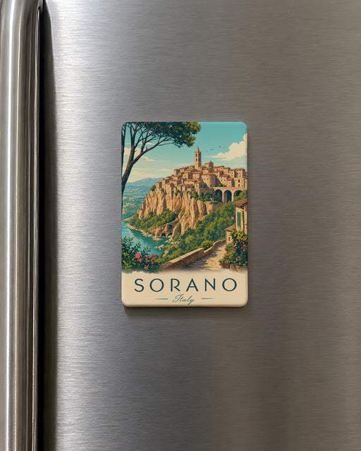 Sorano Italy Fridge Magnet, Sorano Tuscany Travel Souvenir, Italian Hill Town Landmark Magnet, Italy Vacation Keepsake Magnet