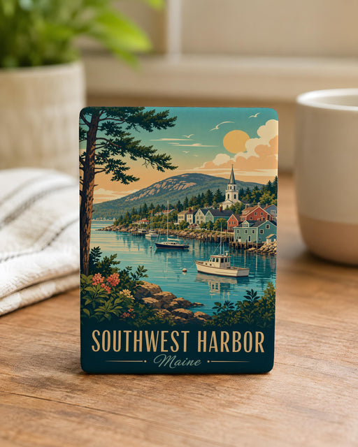 Southwest Harbor Maine Fridge Magnet, Southwest Harbor ME Souvenir Magnet, Acadia National Park Coastal Town Travel Keepsake Magnet