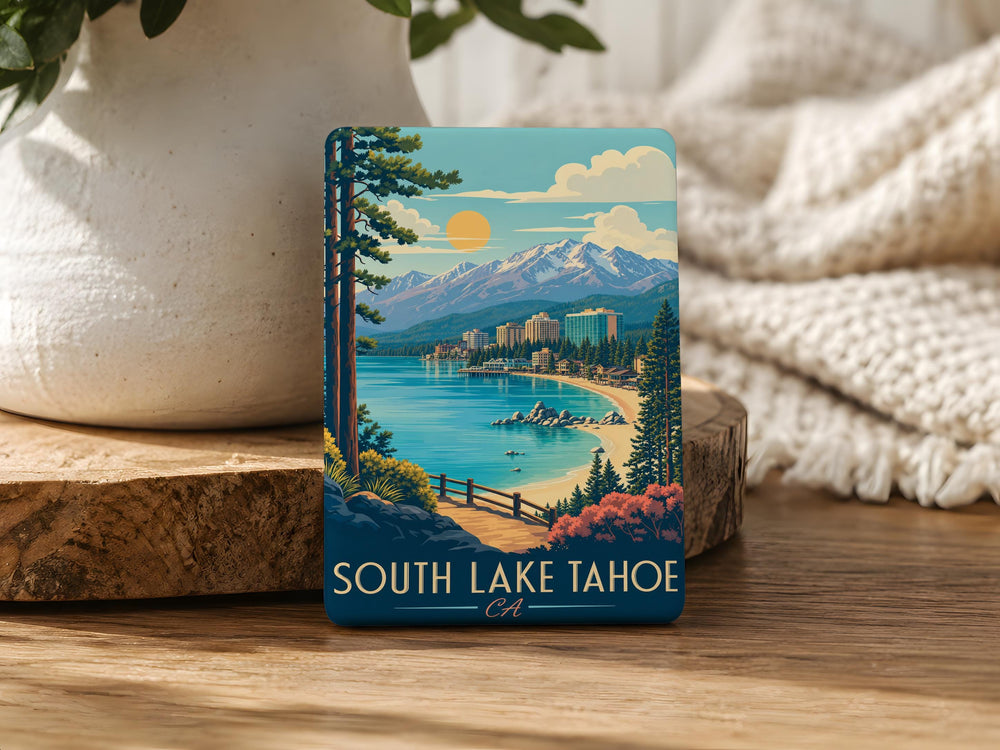 South Lake Tahoe CA Fridge Magnet, Lake Tahoe California Souvenir Magnet, South Lake Tahoe Travel Gift, Tahoe Vacation Keepsake