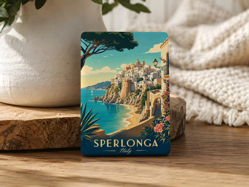 Sperlonga Italy Fridge Magnet, Sperlonga Travel Souvenir, Italian Coastal Town Landmark Magnet, Italy Vacation Keepsake Magnet