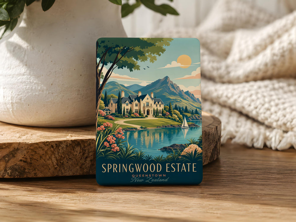Springwood Estate Fridge Magnet, Springwood Manor Home Souvenir Magnet, Estate House Keepsake Magnet, Property Landmark Magnet