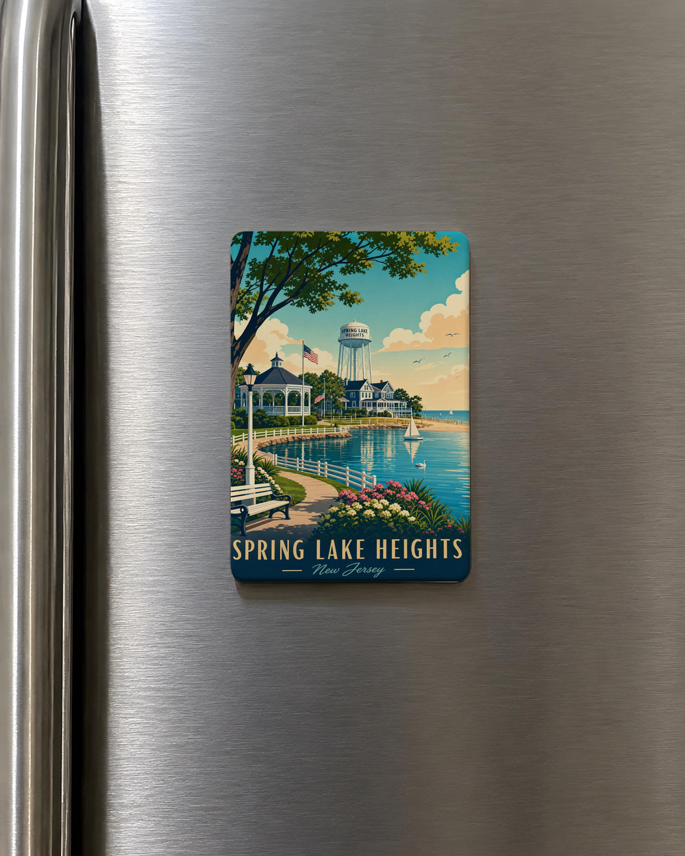 Spring Lake Heights NJ Fridge Magnet, New Jersey Shore Town Souvenir, Spring Lake Heights Travel Keepsake Magnet