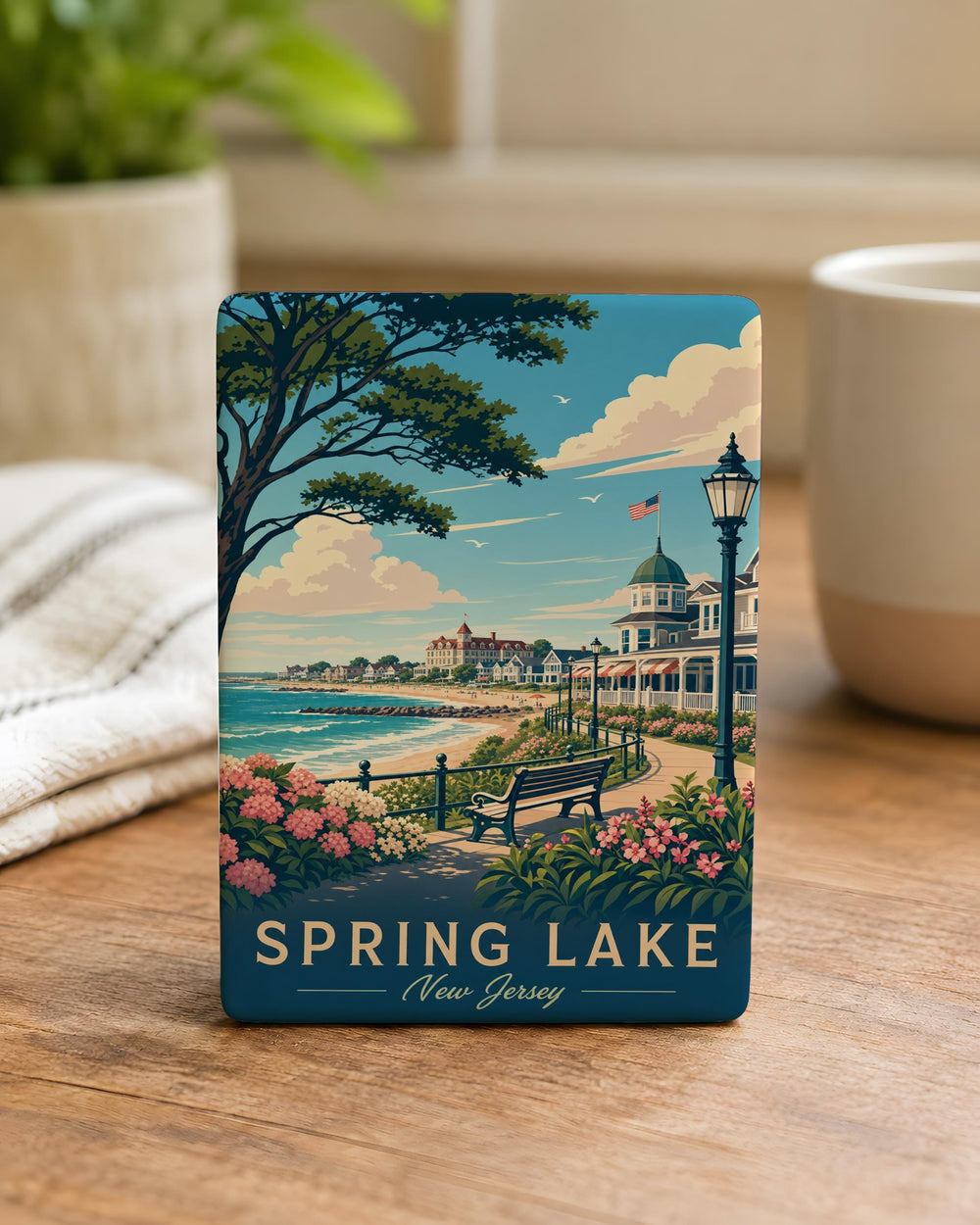 Spring Lake NJ Fridge Magnet, Spring Lake New Jersey Souvenir Magnet, Coastal Town Travel Keepsake, Jersey Shore Gift