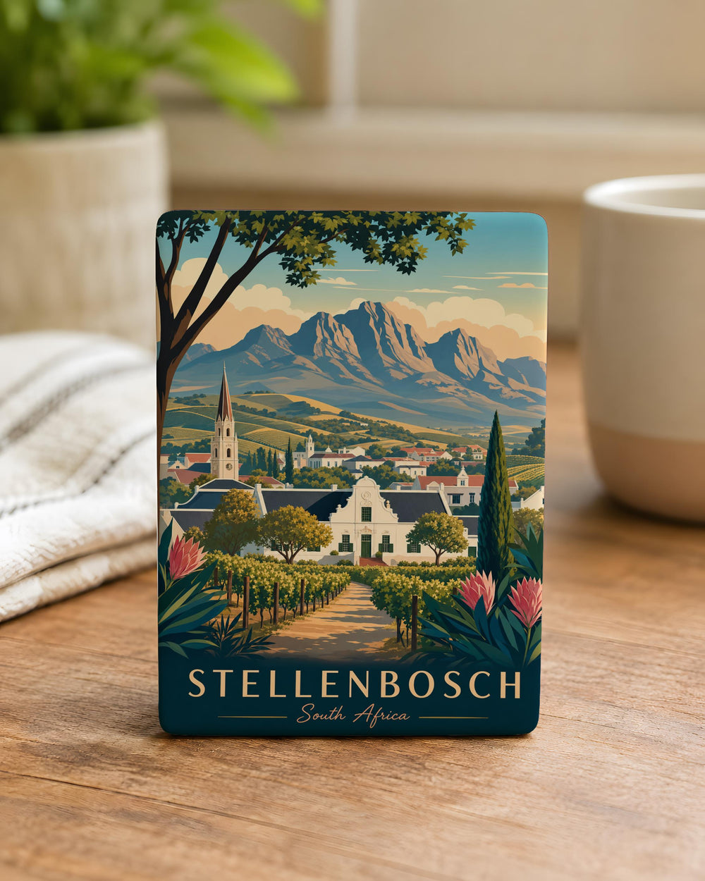 Stellenbosch South Africa Fridge Magnet, Stellenbosch Travel Souvenir Magnet, South Africa Landmark Keepsake Magnet