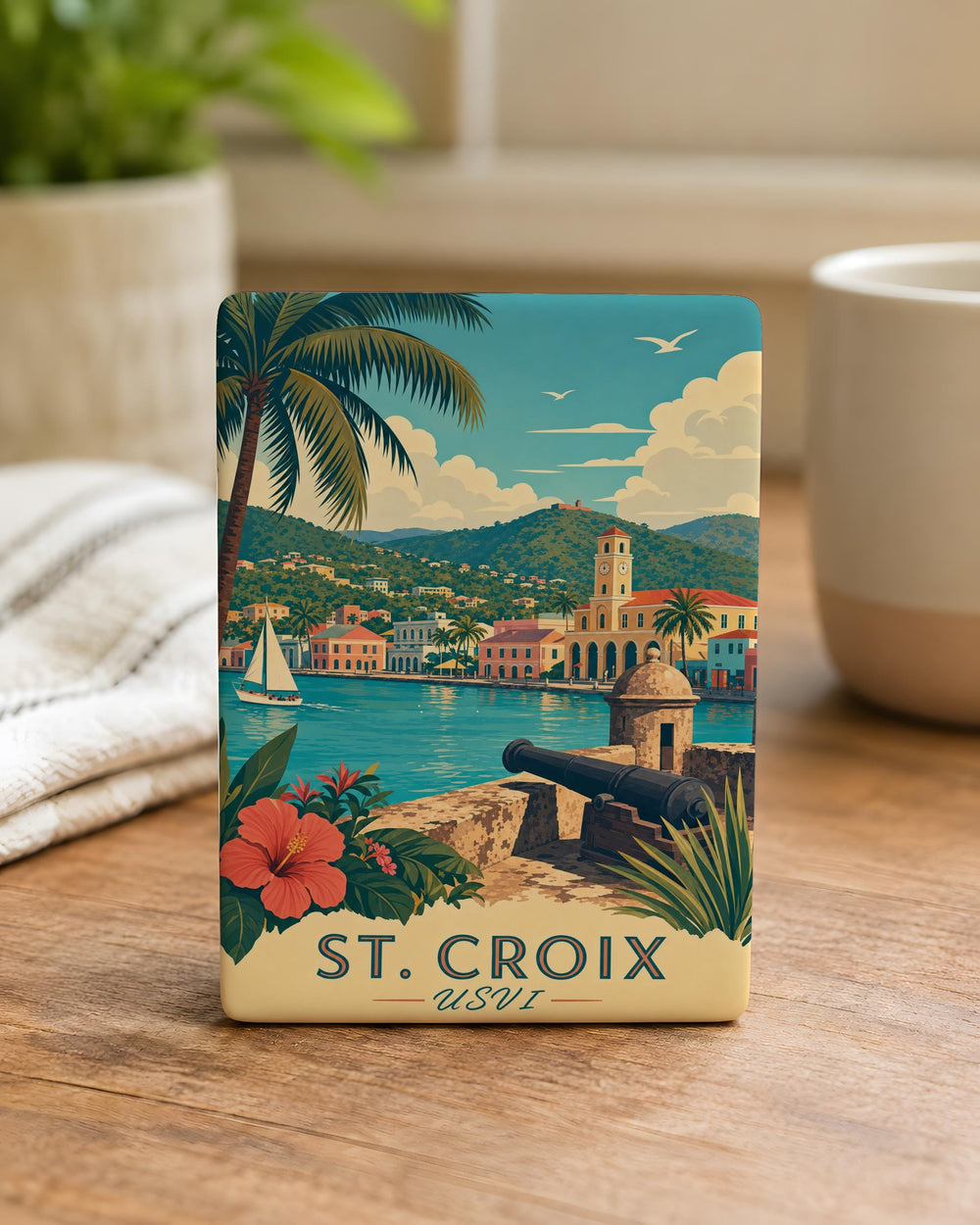 St. Croix USVI Fridge Magnet, St Croix U.S. Virgin Islands Souvenir, Caribbean Island Travel Gift, Island Vacation Keepsake