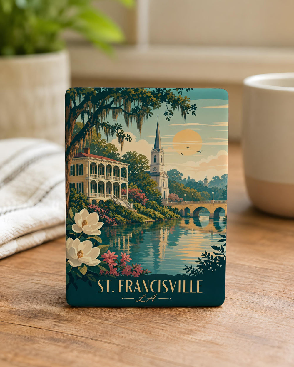 St. Francisville LA Fridge Magnet, St Francisville Louisiana Souvenir Magnet, Travel Keepsake Refrigerator Magnet