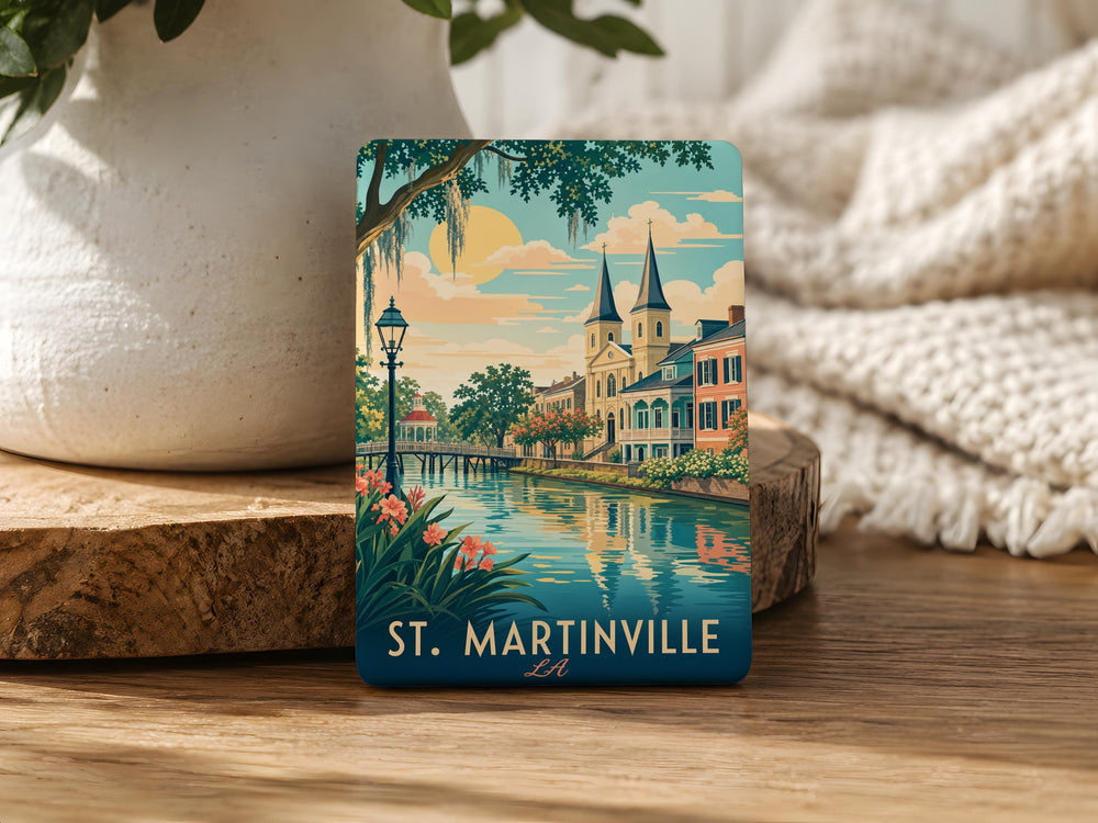 St. Martinville LA Fridge Magnet, St Martinville Louisiana Souvenir Magnet, Cajun Country Travel Keepsake Magnet