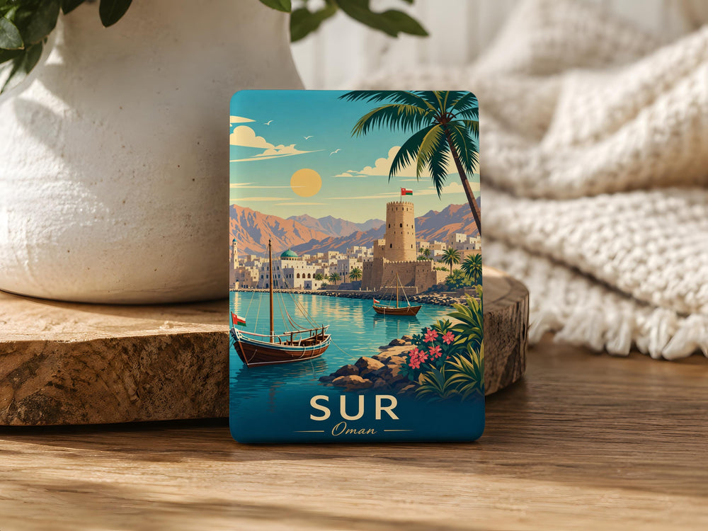 Sur Oman Fridge Magnet, Sur City Oman Souvenir Magnet, Oman Travel Gift, Middle East Destination Keepsake Magnet