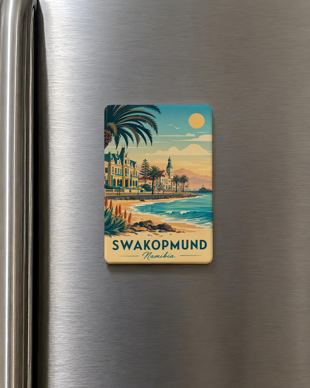 Swakopmund Namibia Fridge Magnet, Coastal Town Souvenir, Namibia Travel Gift, Swakopmund Keepsake Magnet