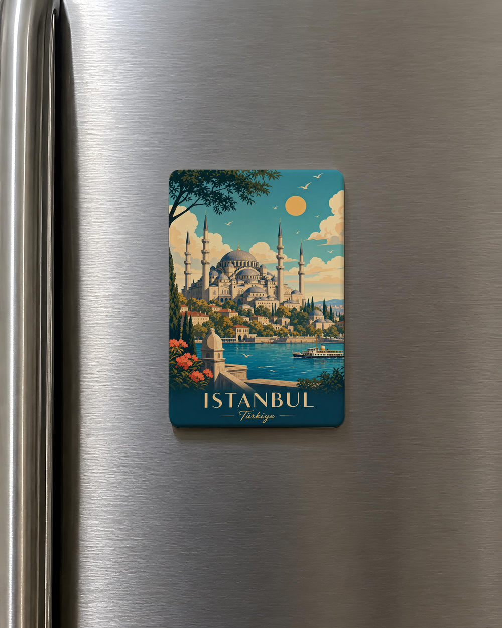 Süleymaniye Mosque Fridge Magnet, Istanbul Turkey Landmark Souvenir Magnet, Islamic Architecture Travel Keepsake Magnet