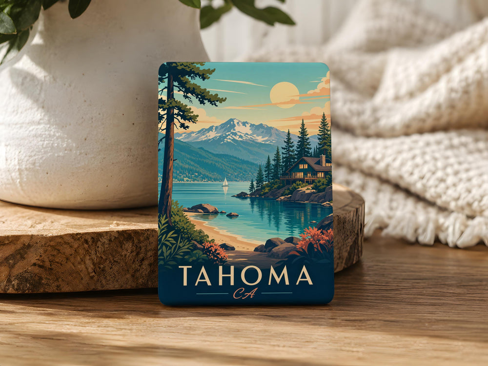 Tahoma California Fridge Magnet, Lake Tahoe Souvenir Magnet, Sierra Nevada Travel Keepsake, Tahoma CA Gift