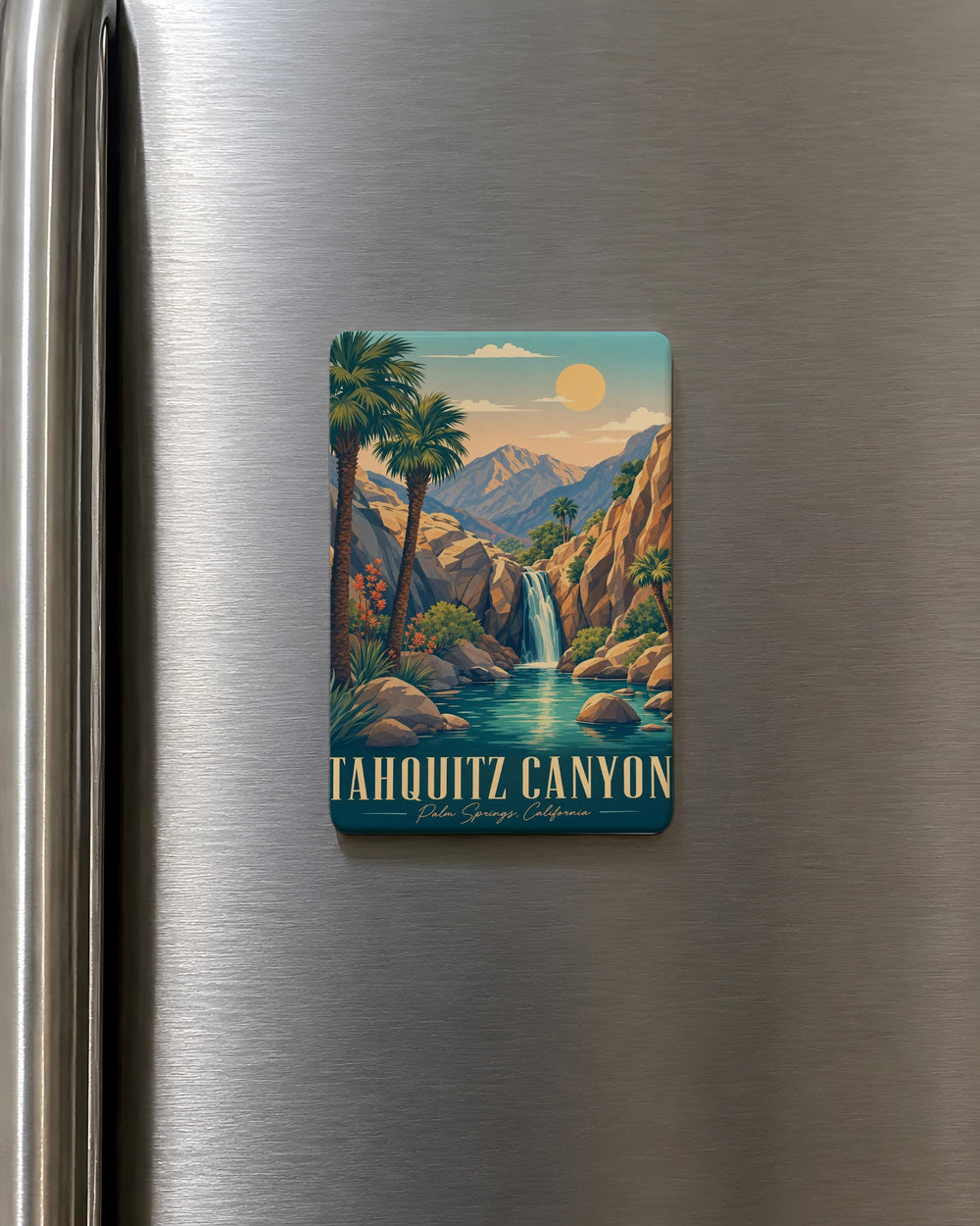 Tahquitz Canyon Fridge Magnet, Palm Springs California Souvenir, Desert Canyon Landscape Gift, Hiking Trail Travel Keepsake