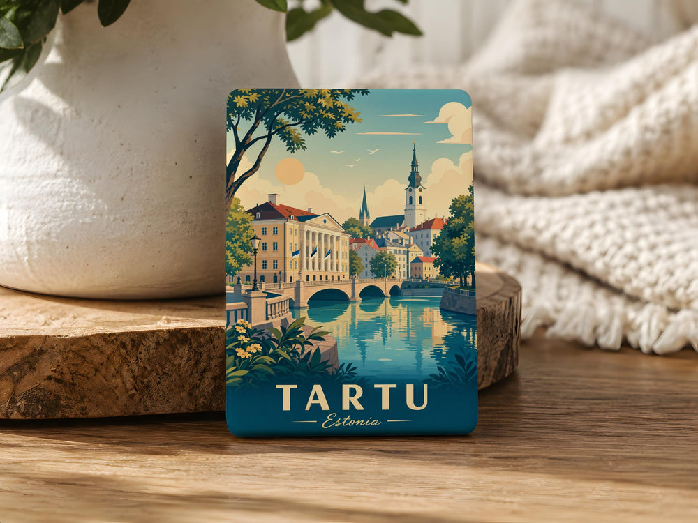 Tartu Estonia Fridge Magnet, Tartu City Souvenir Magnet, Estonia Travel Gift, Tartu Landmark Keepsake Magnet