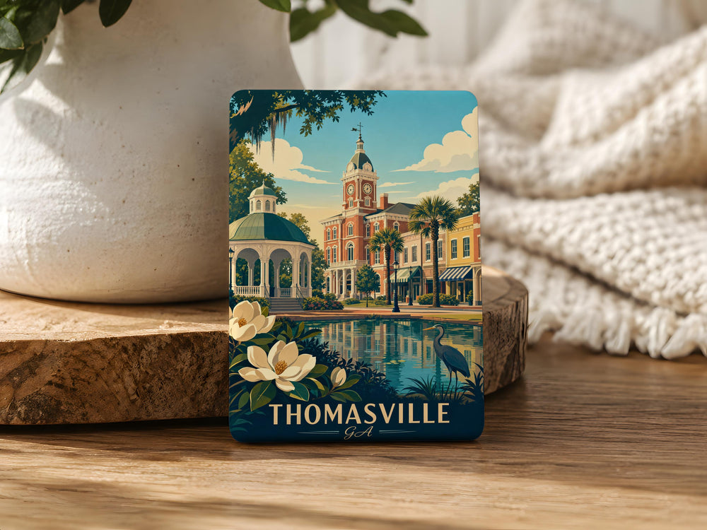 Thomasville GA Fridge Magnet, Thomasville Georgia Souvenir Magnet, Downtown Thomasville Landmark Travel Gift