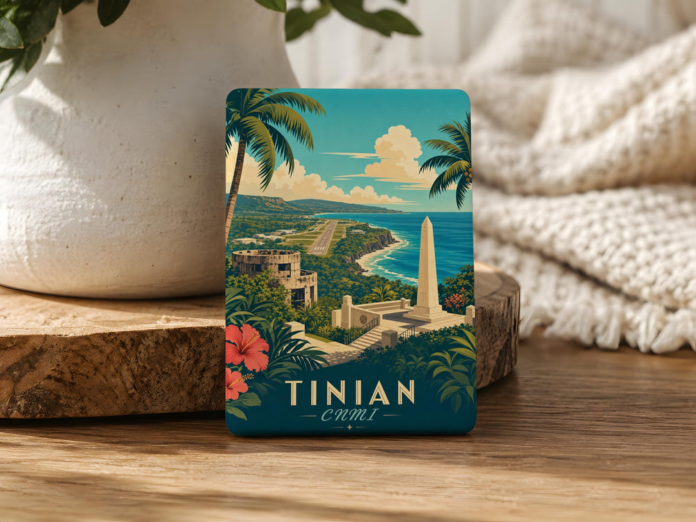 Tinian CNMI Fridge Magnet, Northern Mariana Islands Souvenir, Tinian Island Travel Gift, Pacific Island Keepsake Magnet