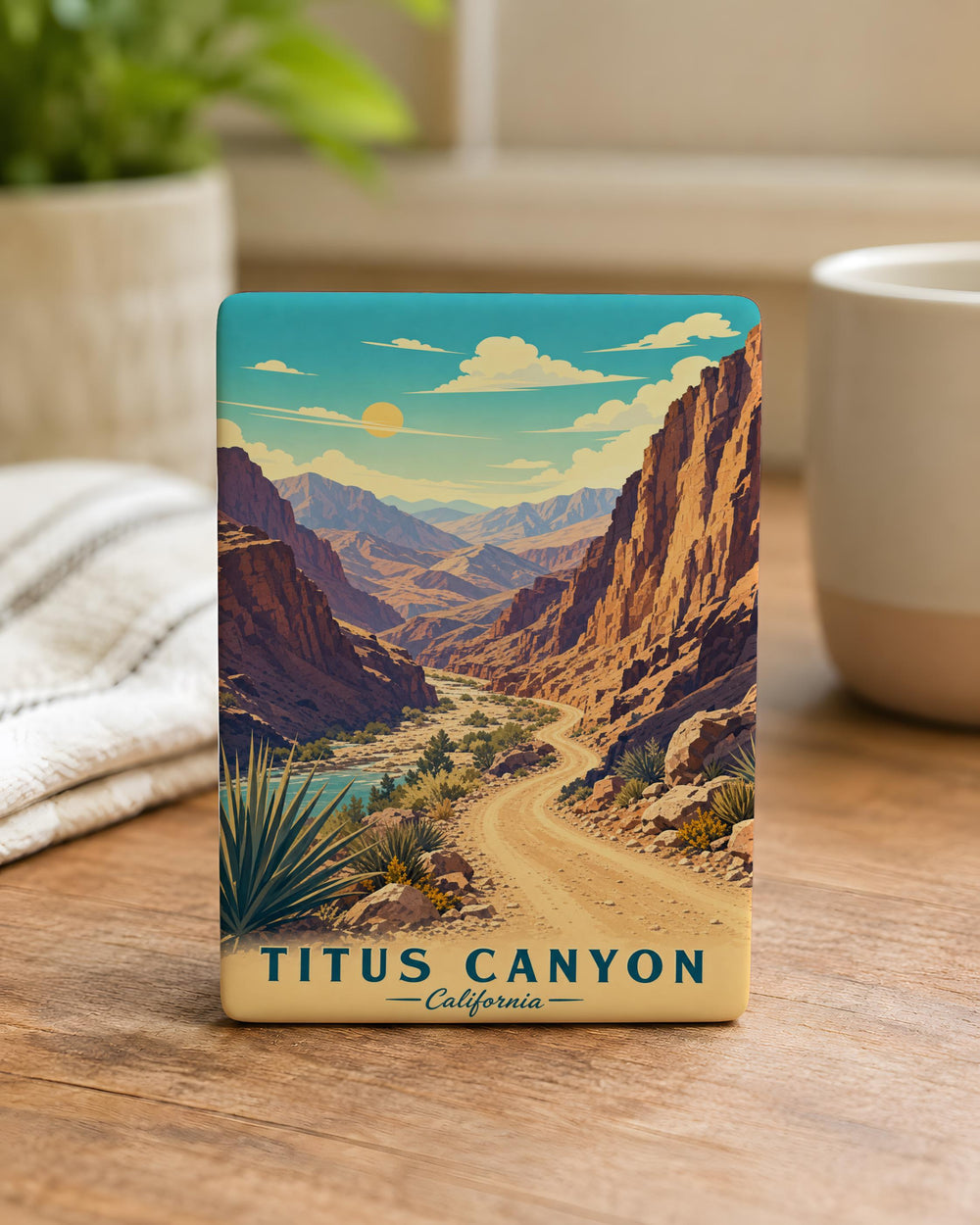 Titus Canyon Fridge Magnet, Death Valley National Park Souvenir, Desert Canyon Landscape Gift, California Nevada Travel Keepsake