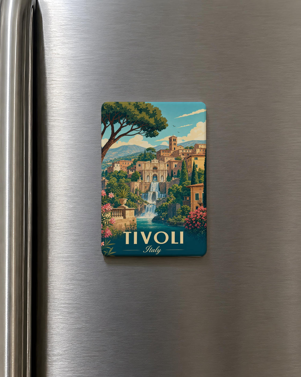 Tivoli Italy Fridge Magnet, Tivoli Travel Souvenir Magnet, Italy Landmark Keepsake, Italian Vacation Gift, Rome Day Trip Magnet
