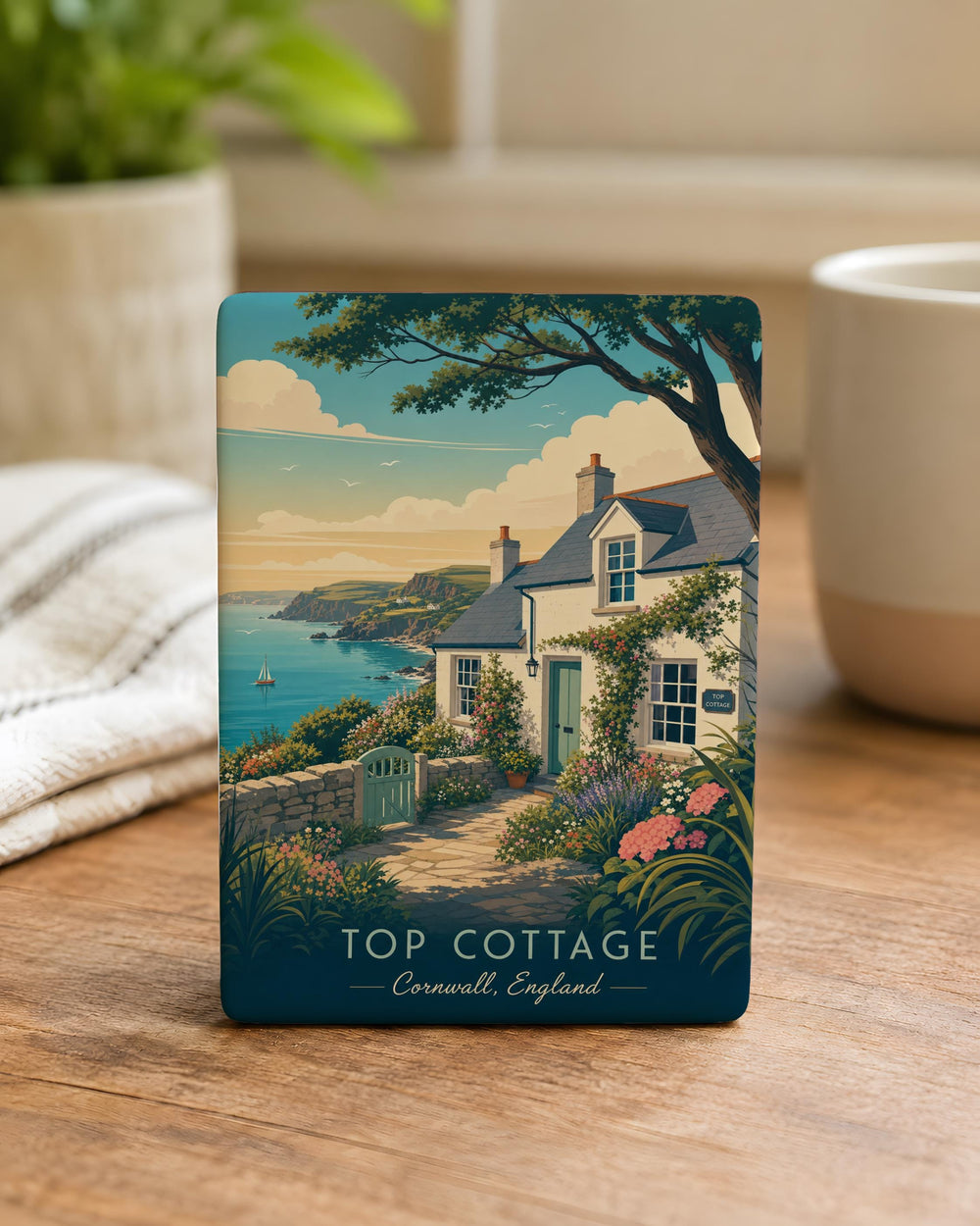 Cottage Fridge Magnet, Cozy Country Cottage House Magnet, Rustic Home Decor Magnet, Cottagecore Kitchen Magnet