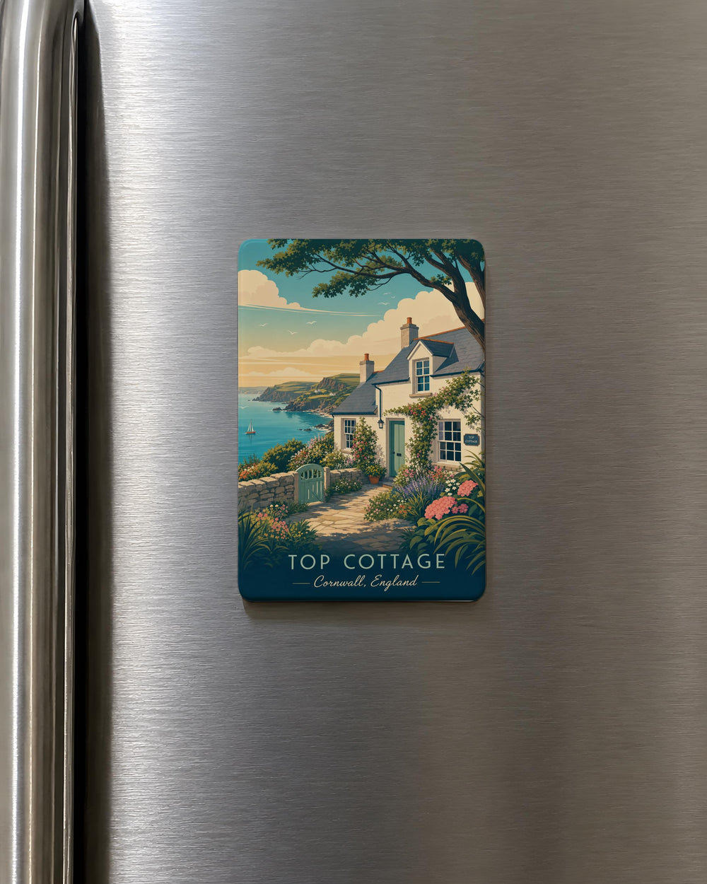 Cottage Fridge Magnet, Cozy Country Cottage House Magnet, Rustic Home Decor Magnet, Cottagecore Kitchen Magnet