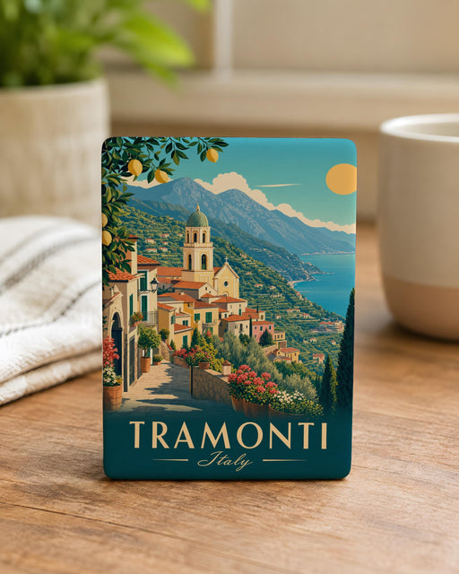 Tramonti Italy Fridge Magnet, Amalfi Coast Travel Souvenir, Italian Village Landmark Keepsake Magnet, Italy Vacation Gift