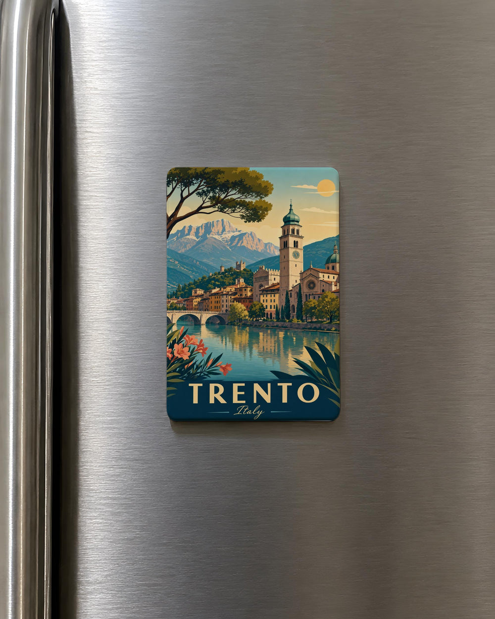 Trento Italy Fridge Magnet, Trento Souvenir Magnet, Trentino Alto Adige Travel Gift, Italy Vacation Keepsake, Trento Landmark Magnet