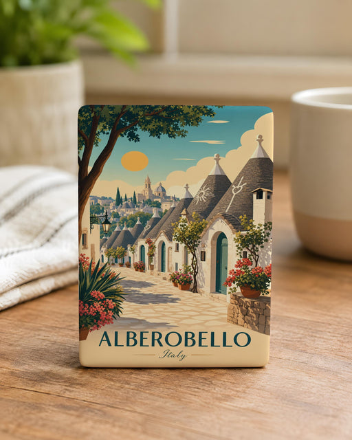 Trulli of Alberobello Italy Fridge Magnet, Puglia Landmark Souvenir Magnet, Apulia Trulli Houses Travel Gift Magnet