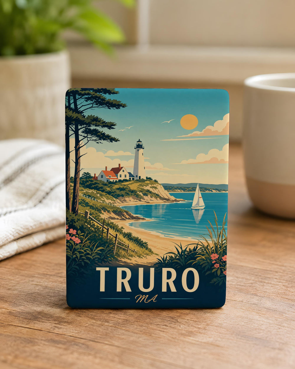 Truro MA Fridge Magnet, Truro Massachusetts Souvenir Magnet, Cape Cod Travel Keepsake, Beach Town Gift, New England Decor Magnet
