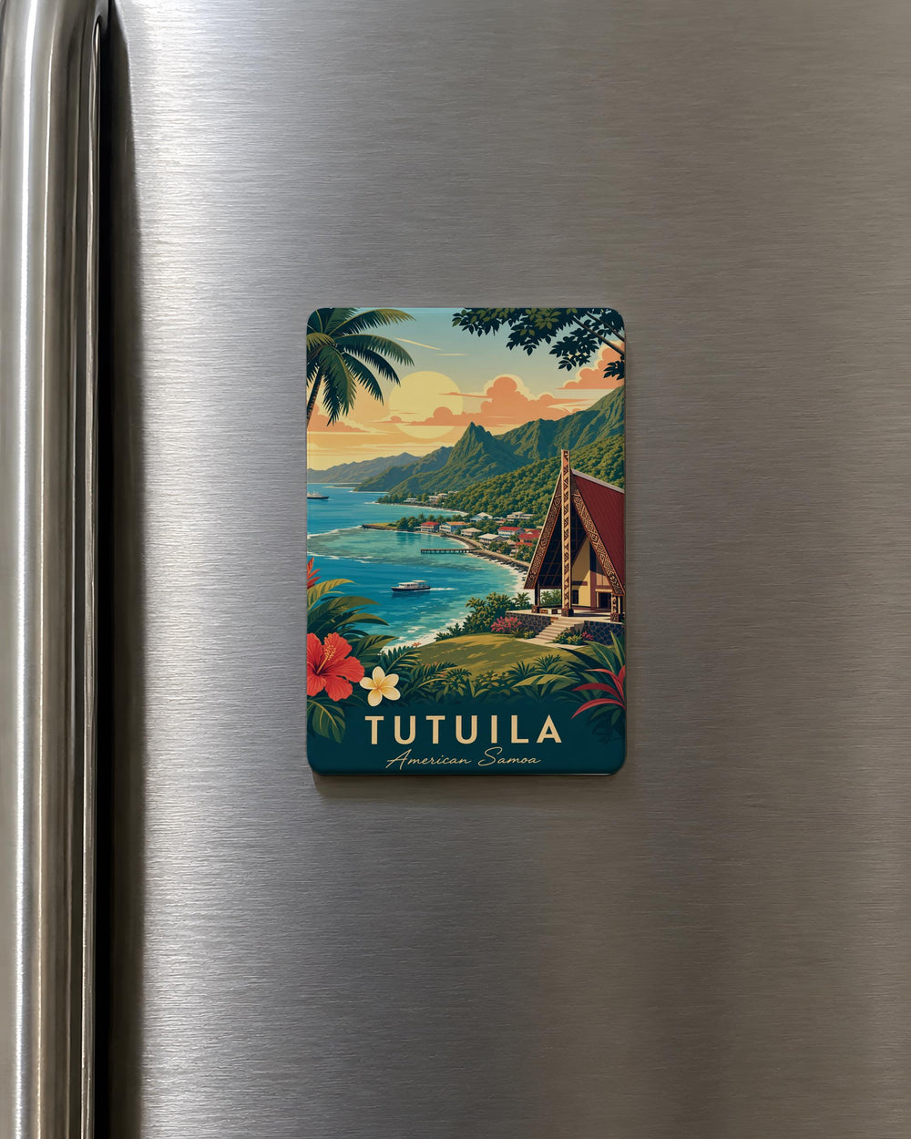Tutuila American Samoa Fridge Magnet, Tutuila Island Souvenir Magnet, American Samoa Travel Gift, Island Vacation Keepsake Magnet