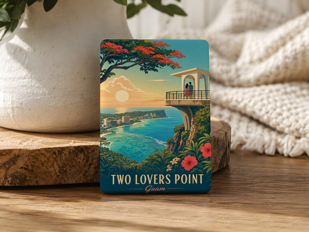 Two Lovers Point Guam Fridge Magnet, Guam Souvenir Magnet, Two Lovers Point Landmark Gift, Tumon Bay Travel Keepsake
