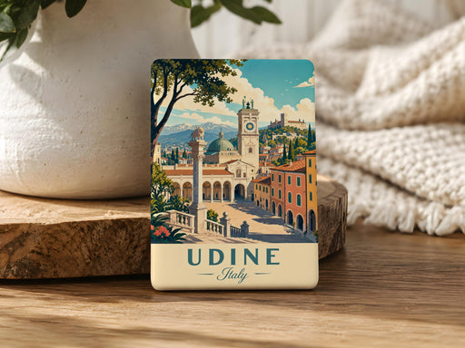 Udine Italy Fridge Magnet, Udine Souvenir Magnet, Italy Travel Gift, Udine City Landmark Keepsake, Italian Vacation Memento