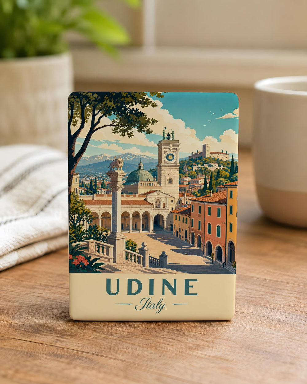 Udine Italy Fridge Magnet, Udine Souvenir Magnet, Italy Travel Gift, Udine City Landmark Keepsake, Italian Vacation Memento