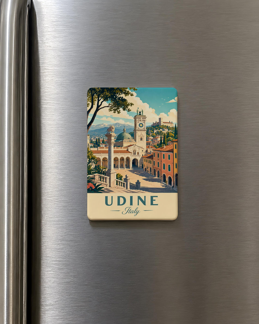 Udine Italy Fridge Magnet, Udine Souvenir Magnet, Italy Travel Gift, Udine City Landmark Keepsake, Italian Vacation Memento