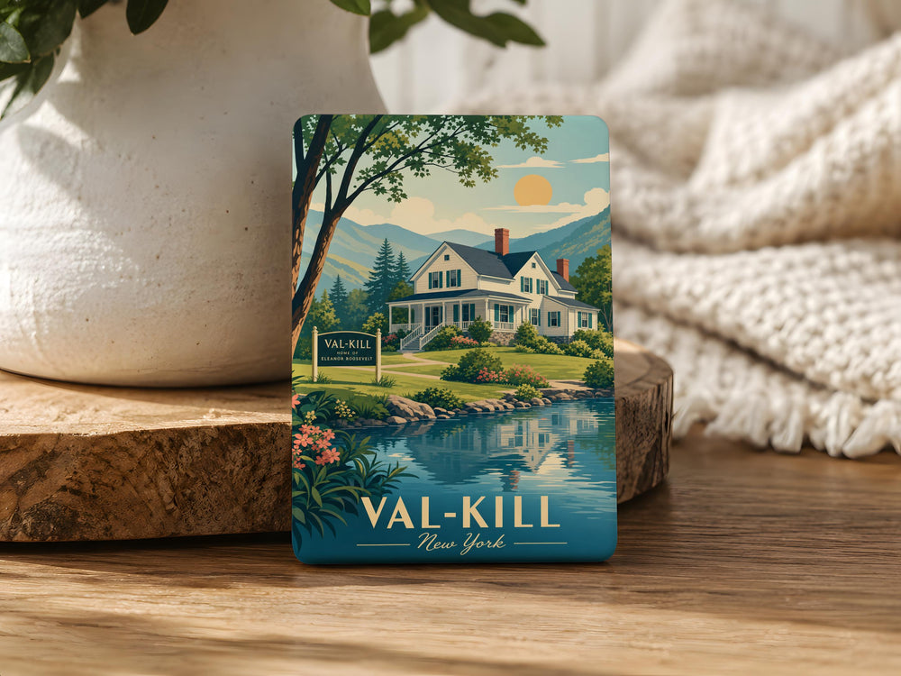 Val-Kill Fridge Magnet, Val-Kill Historic Site Souvenir Magnet, Hyde Park New York Travel Keepsake Magnet