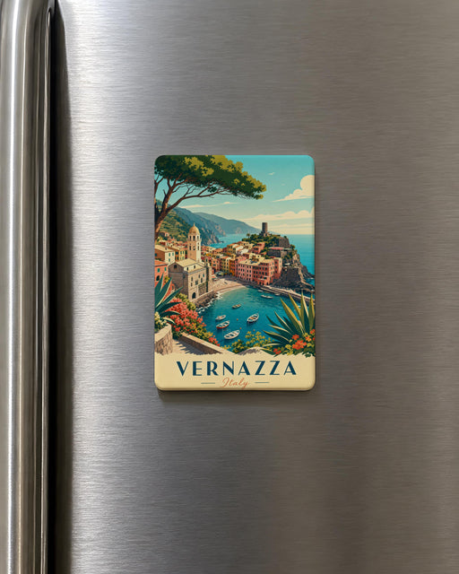 Vernazza Italy Fridge Magnet, Cinque Terre Coastal Village Souvenir Magnet, Italian Riviera Travel Gift, Vernazza Landmark Magnet