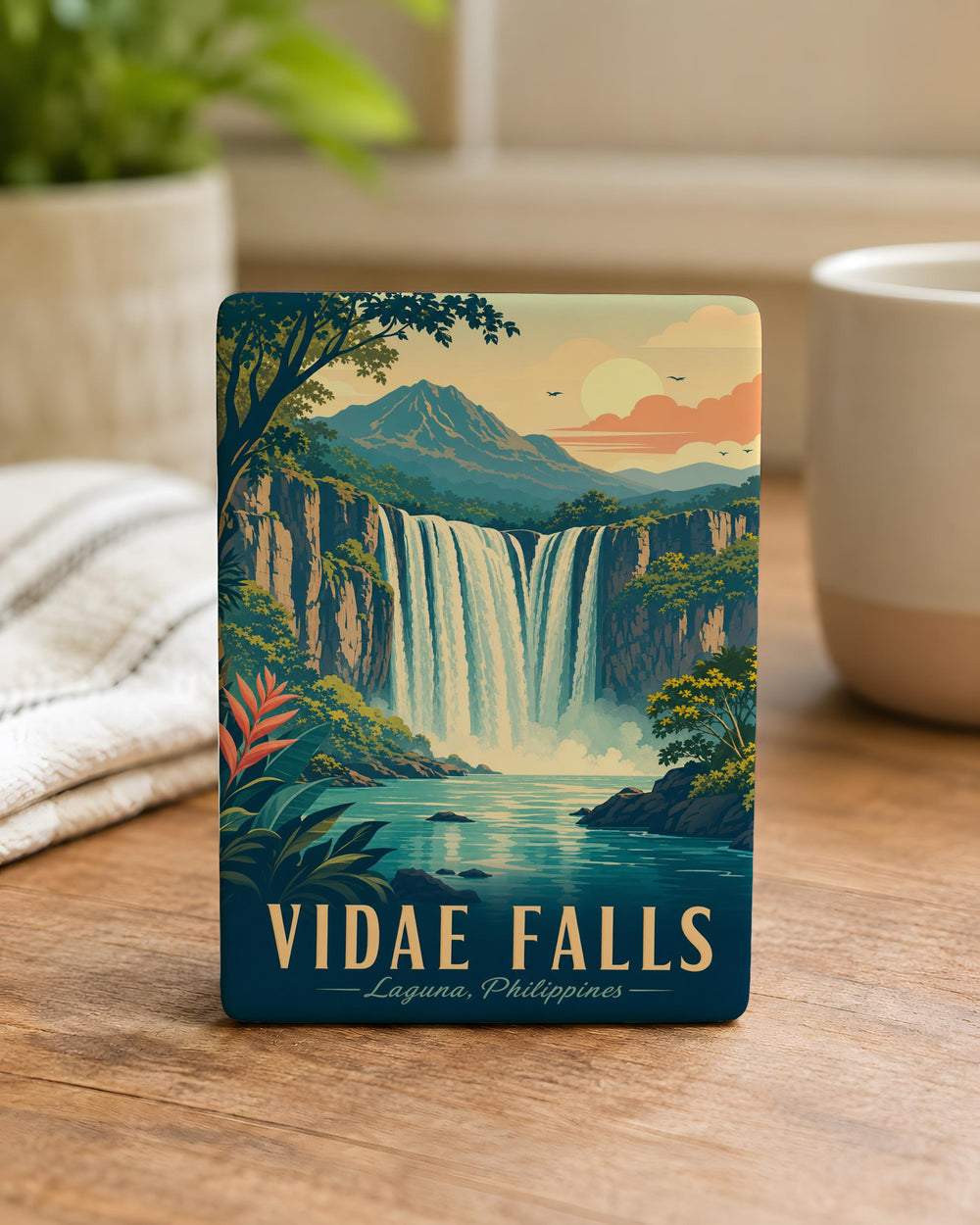 Vidae Falls Fridge Magnet, Waterfall Landscape Souvenir Magnet, Nature Travel Gift, Scenic Falls Kitchen Magnet