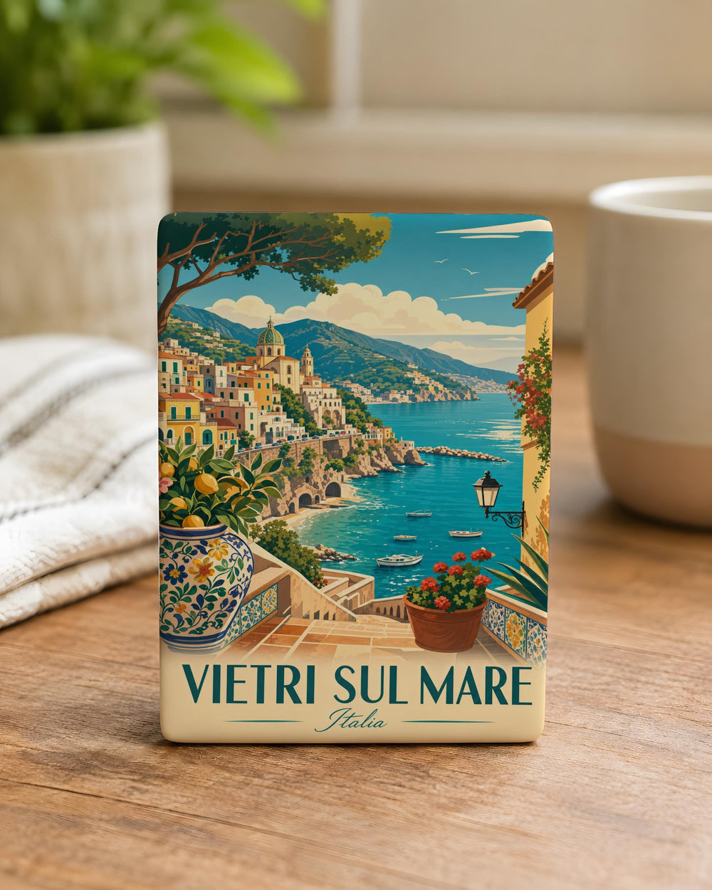 Vietri sul Mare Fridge Magnet, Amalfi Coast Italy Travel Souvenir, Scenic Coastal Town Magnet, Italian Vacation Keepsake Magnet