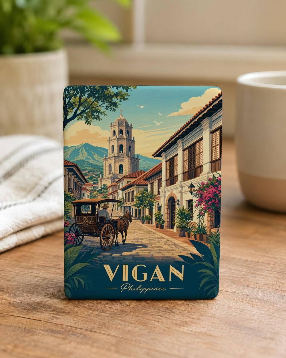 Vigan Philippines Fridge Magnet, Vigan City Souvenir Magnet, Ilocos Sur Travel Keepsake, Calle Crisologo Landmark Magnet