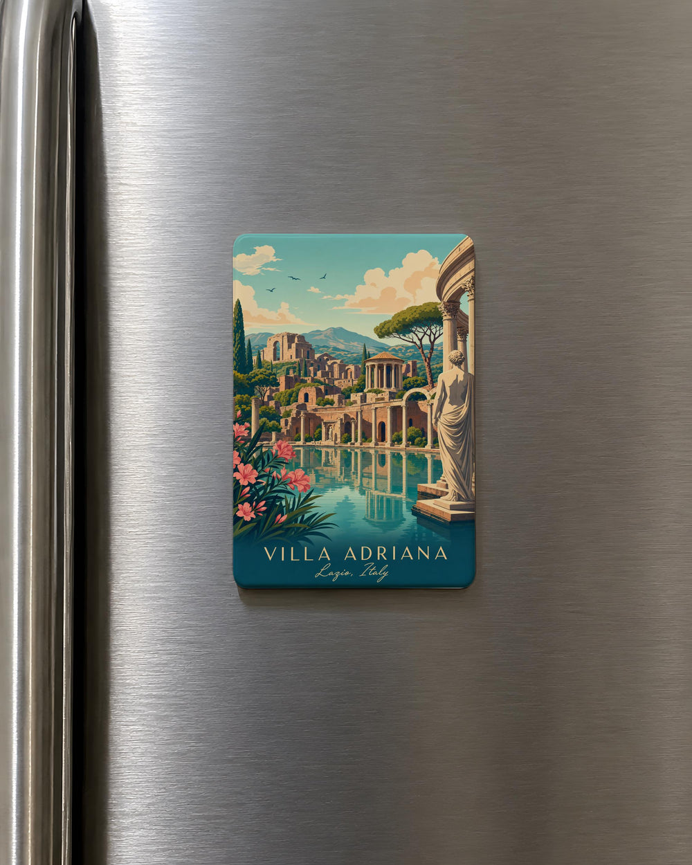 Villa Adriana Fridge Magnet, Hadrian’s Villa Tivoli Italy Souvenir, Ancient Roman Ruins Landmark Travel Keepsake Magnet