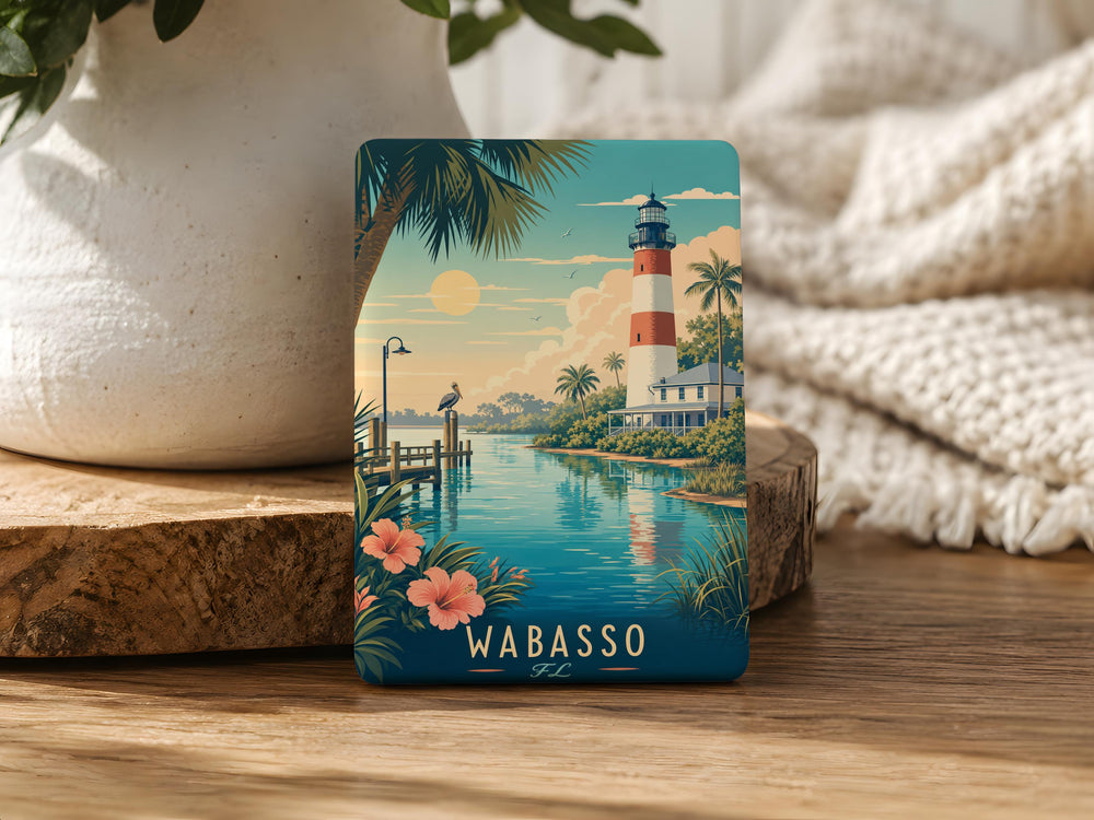 Wabasso Florida FL Fridge Magnet, Wabasso Souvenir Magnet, Florida Travel Gift, Wabasso FL Keepsake Magnet
