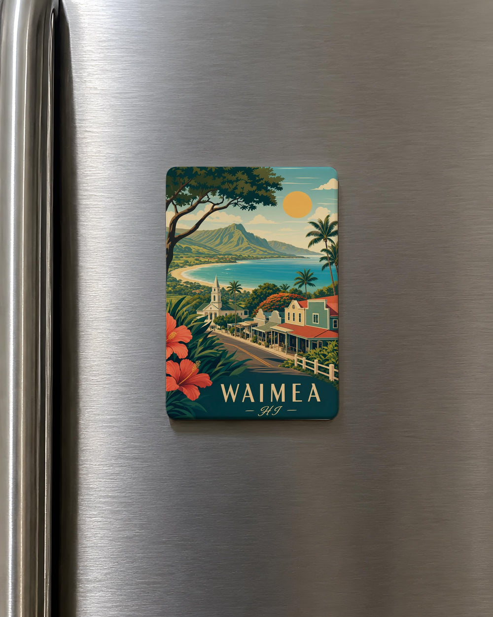 Waimea Hawaii Fridge Magnet, Waimea HI Souvenir Magnet, Big Island Travel Gift, Hawaiian Island Keepsake, Hawaii Vacation Memento
