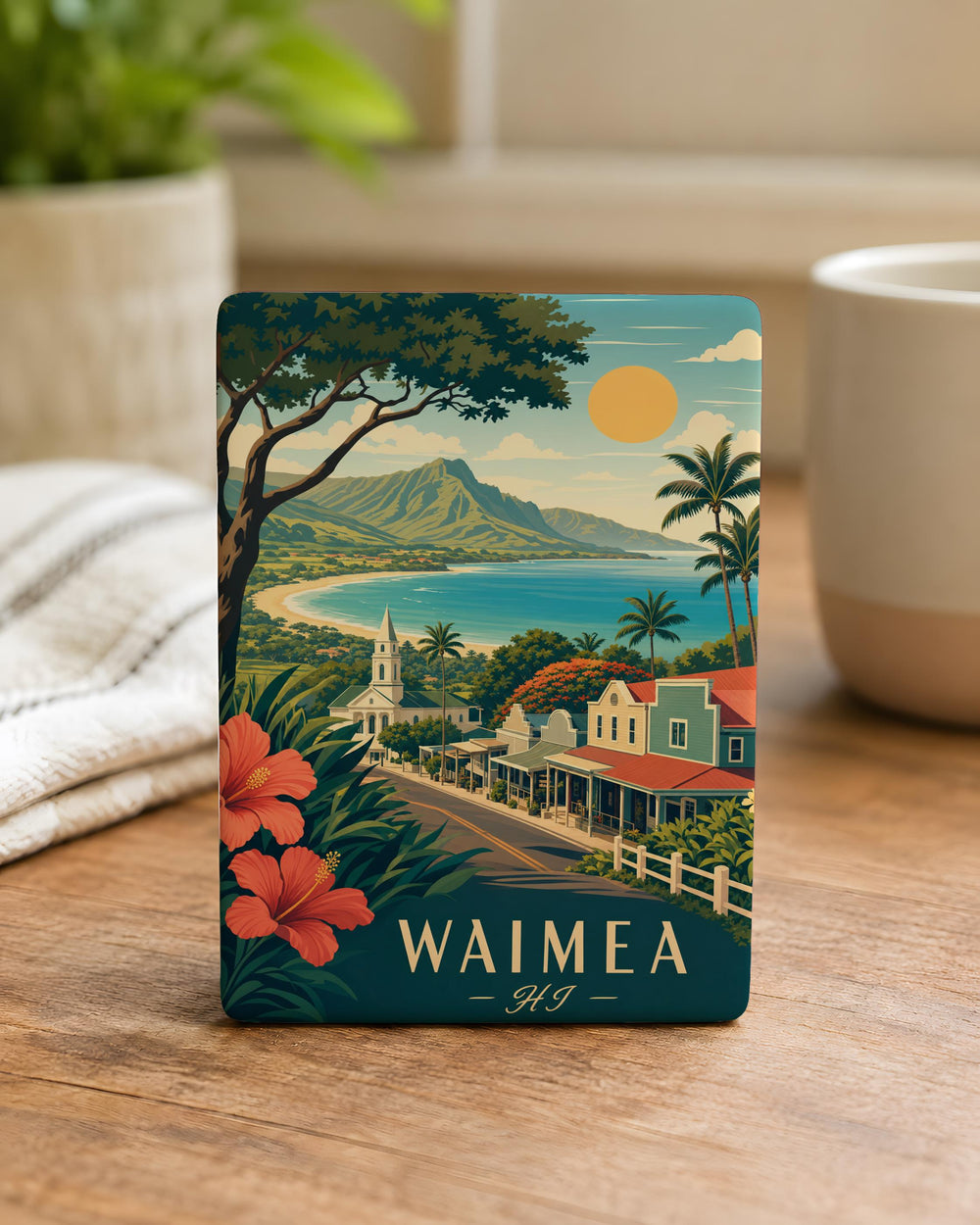 Waimea Hawaii Fridge Magnet, Waimea HI Souvenir Magnet, Big Island Travel Gift, Hawaiian Island Keepsake, Hawaii Vacation Memento